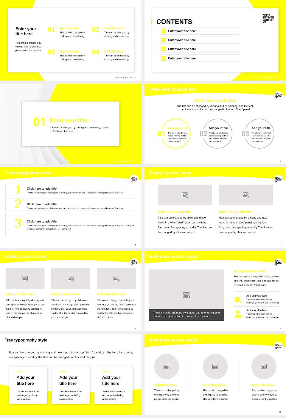 Pacific Northwest College of Art Academic Presentation/Research Findings Report PPT Template16:9 ratio PPT effect preview image2