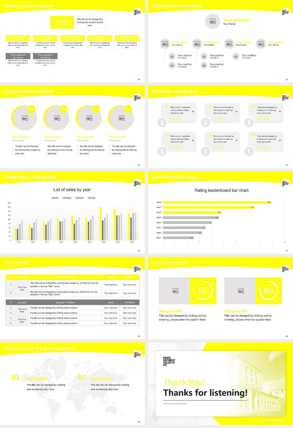 Pacific Northwest College of Art Academic Presentation/Research Findings Report PPT Template16:9 ratio PPT effect preview image4