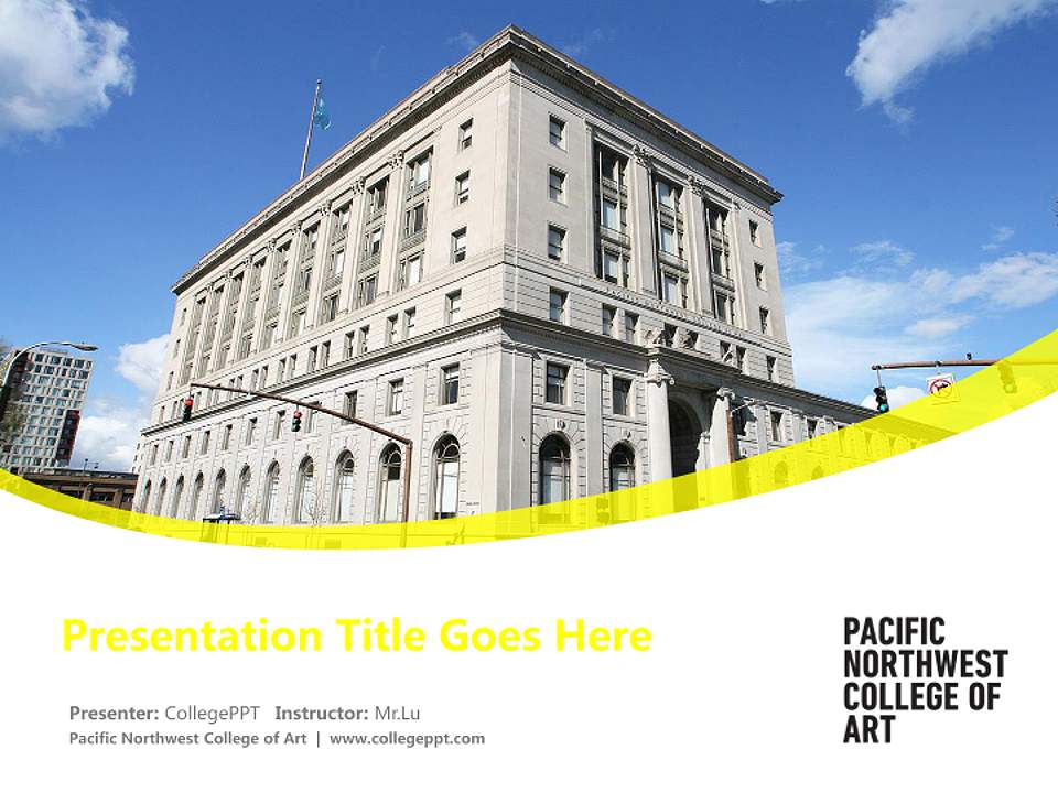 Pacific Northwest College of Art Course/Courseware Creation PPT Template4:3 ratio PPT effect preview image5