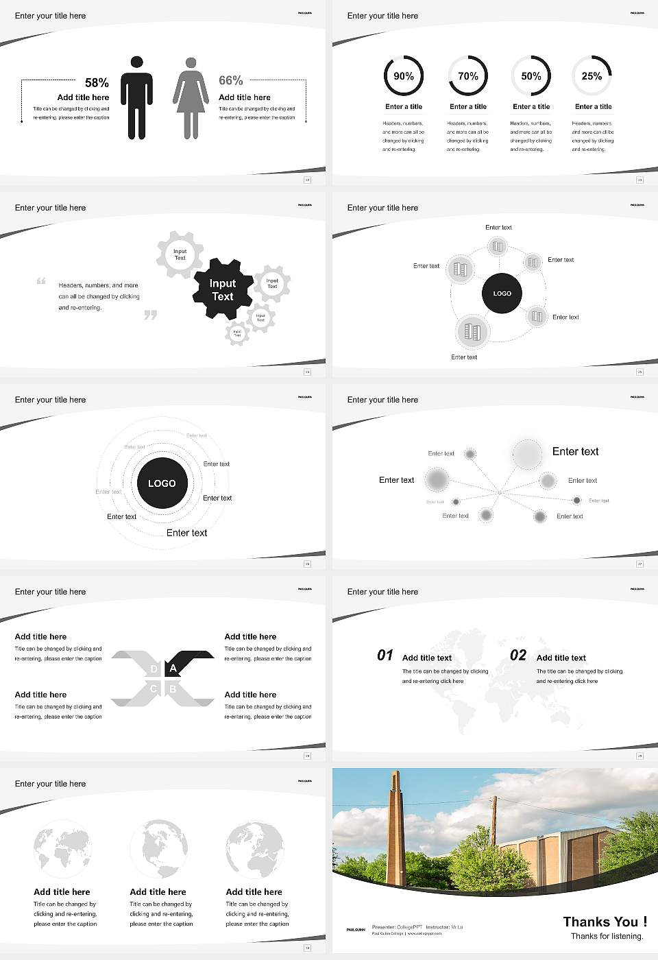 Paul Quinn College Course/Courseware Creation PPT Template16:9 ratio PPT effect preview image4