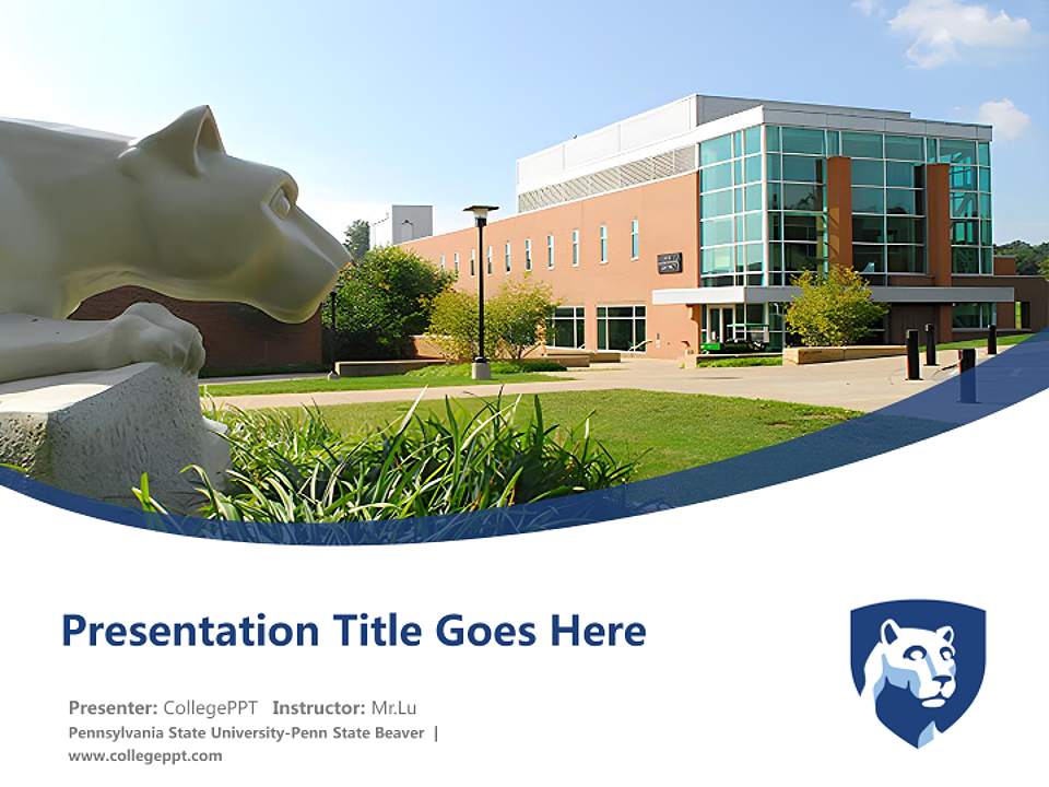 Pennsylvania State University-Penn State Beaver Course/Courseware Creation PPT Template4:3 ratio PPT effect preview image5
