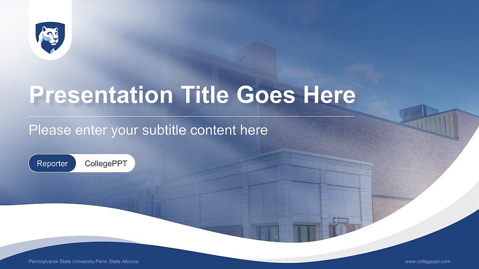 Pennsylvania State University-Penn State Altoona Lecture Sharing and Networking Event PPT Template16:9 ratio PPT effect preview image