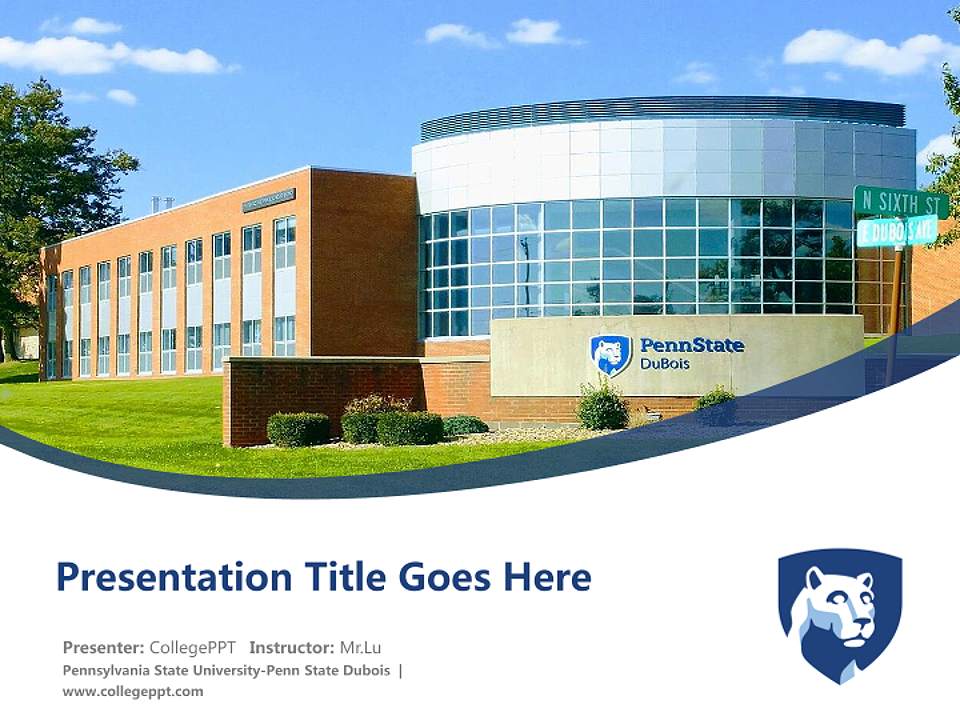 Pennsylvania State University-Penn State Dubois Course/Courseware Creation PPT Template4:3 ratio PPT effect preview image5