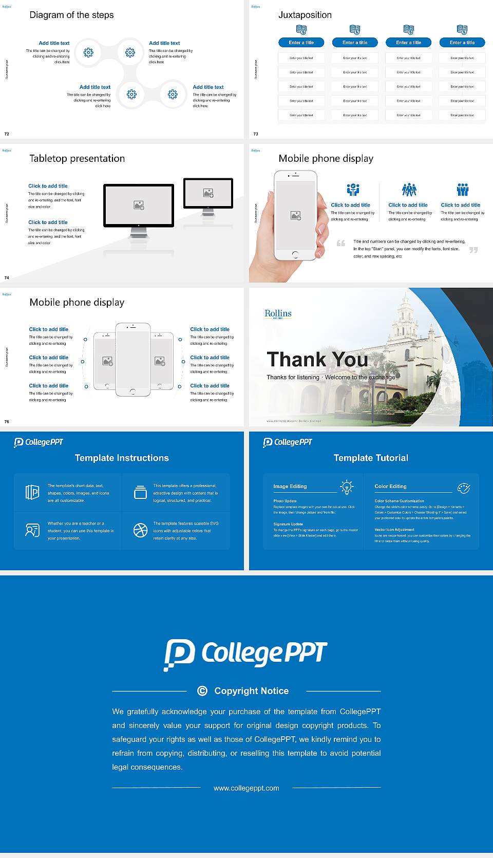 Rollins College Competition/Entrepreneurship Contest PPT Template16:9 ratio PPT effect preview image9