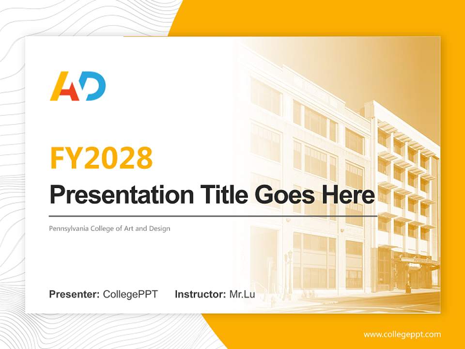 Pennsylvania College of Art and Design Academic Presentation/Research Findings Report PPT Template4:3 ratio PPT effect preview image5