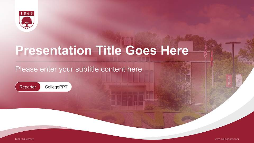 Rider University Lecture Sharing and Networking Event PPT Template16:9 ratio PPT effect preview image