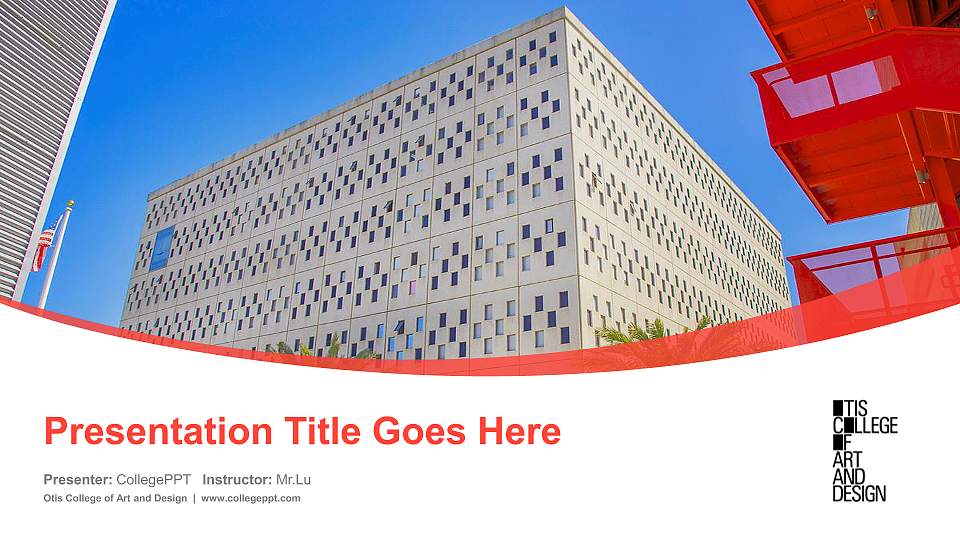 Otis College of Art and Design Course/Courseware Creation PPT Template16:9 ratio PPT effect preview image