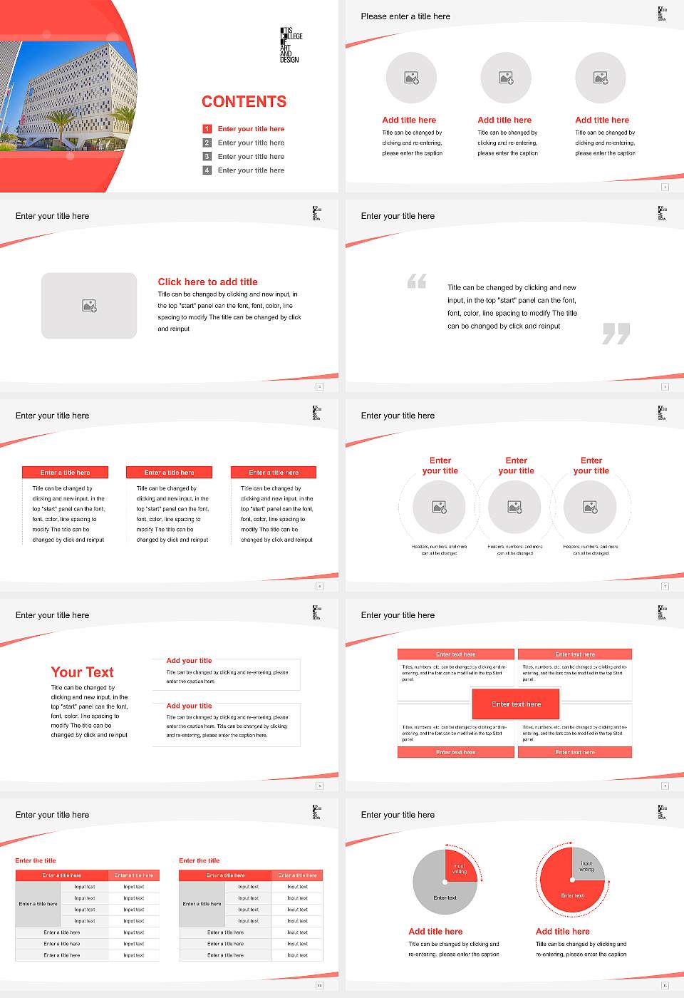 Otis College of Art and Design Course/Courseware Creation PPT Template16:9 ratio PPT effect preview image2