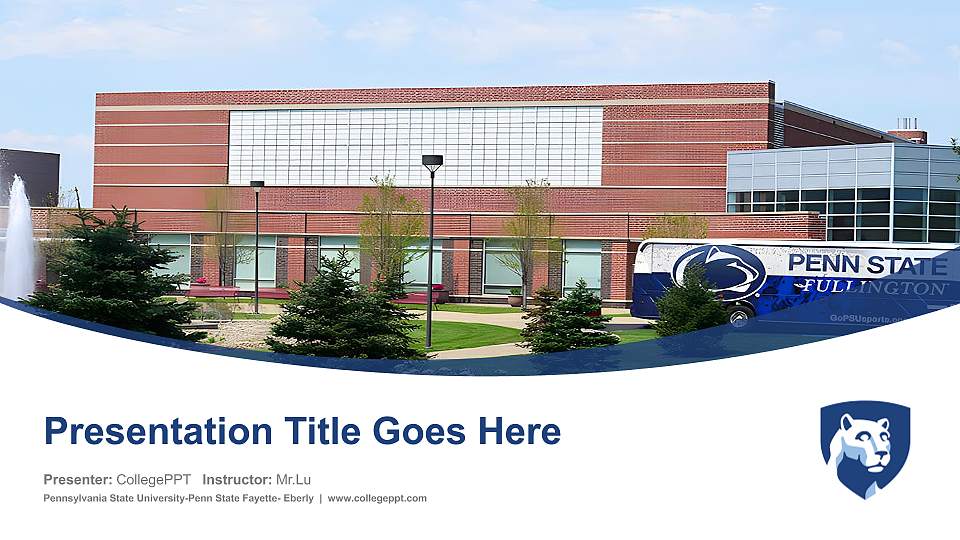 Pennsylvania State University-Penn State Fayette- Eberly Course/Courseware Creation PPT Template16:9 ratio PPT effect preview image