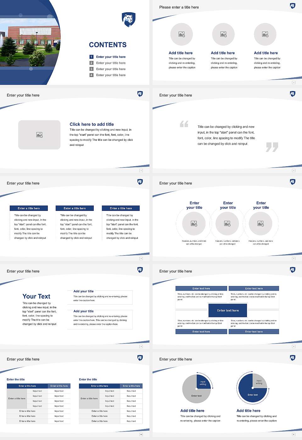 Pennsylvania State University-Penn State Fayette- Eberly Course/Courseware Creation PPT Template16:9 ratio PPT effect preview image2
