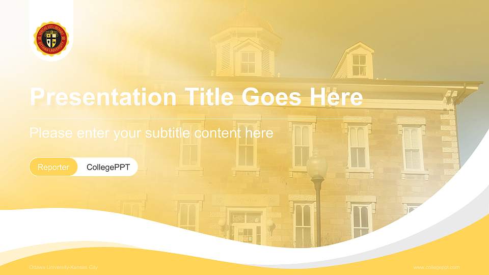 Ottawa University-Kansas City Lecture Sharing and Networking Event PPT Template16:9 ratio PPT effect preview image