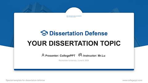 Rockefeller University Graduation Thesis Defense PPT Template