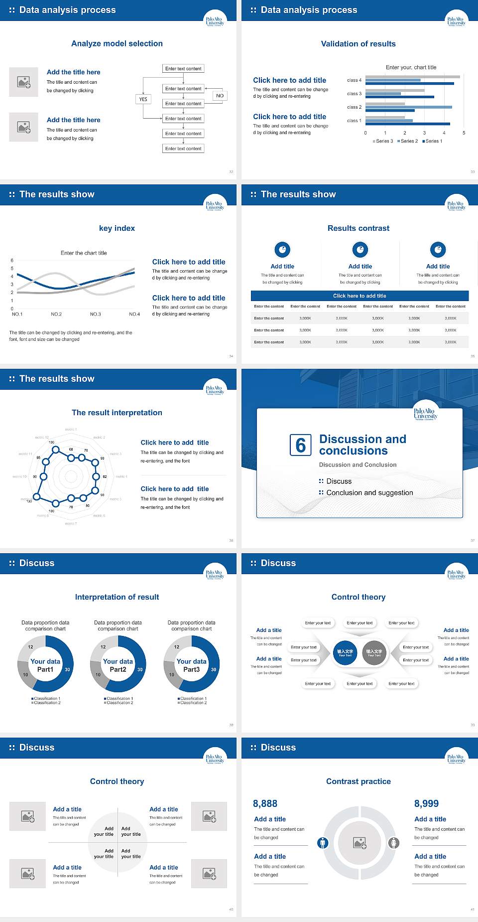 Palo Alto University Graduation Thesis Defense PPT Template4:3 ratio PPT effect preview image5