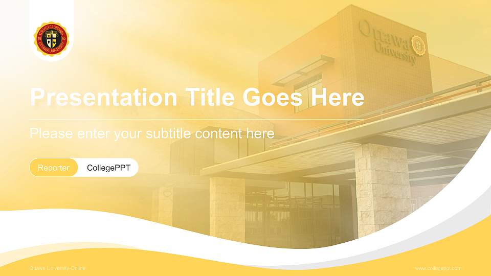 Ottawa University-Online Lecture Sharing and Networking Event PPT Template16:9 ratio PPT effect preview image