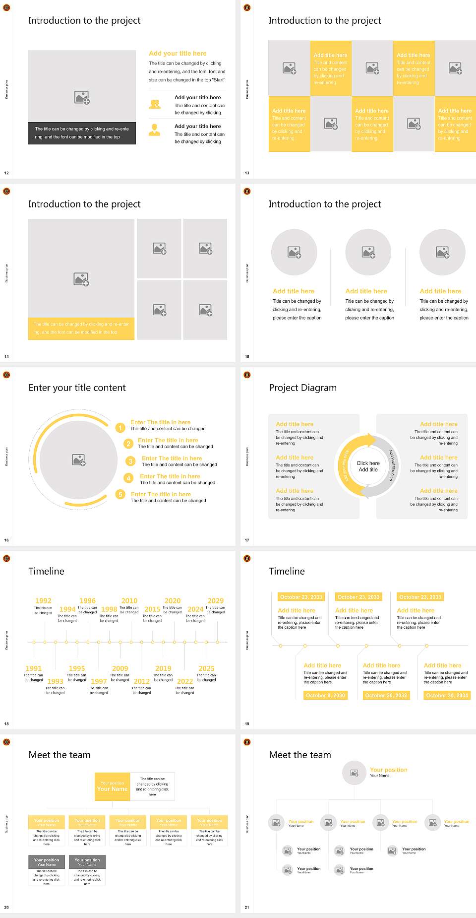 Ottawa University-Milwaukee Competition/Entrepreneurship Contest PPT Template4:3 ratio PPT effect preview image3