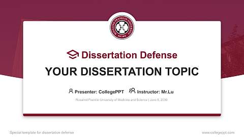 Rosalind Franklin University of Medicine and Science Graduation Thesis Defense PPT Template