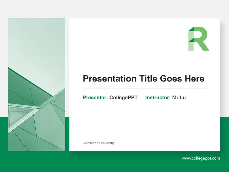 Roosevelt University General Purpose PPT Template4:3 ratio PPT effect preview image6