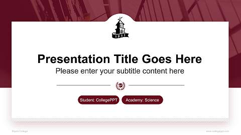 Ripon College National Scholarship Defense PPT Template