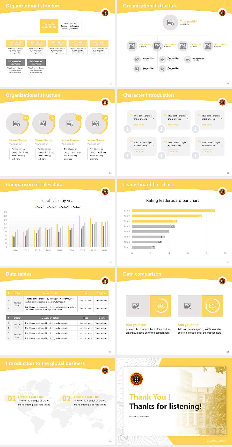 Ottawa University-Ottawa Academic Presentation/Research Findings Report PPT Template4:3 ratio PPT effect preview image4