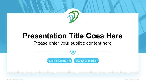 Pacific Islands University National Scholarship Defense PPT Template