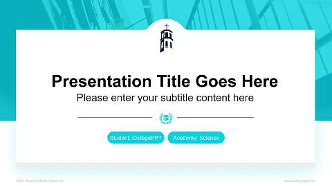 Palm Beach Atlantic University National Scholarship Defense PPT Template