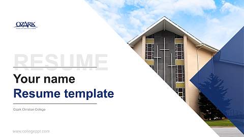 Ozark Christian College Resume PPT Template