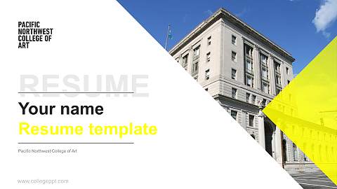 Pacific Northwest College of Art Resume PPT Template