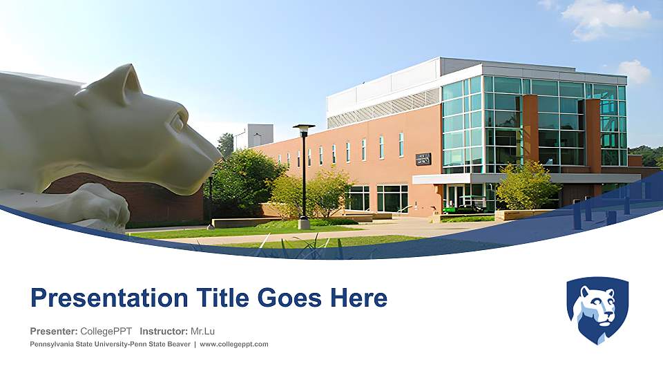 Pennsylvania State University-Penn State Beaver Course/Courseware Creation PPT Template16:9 ratio PPT effect preview image