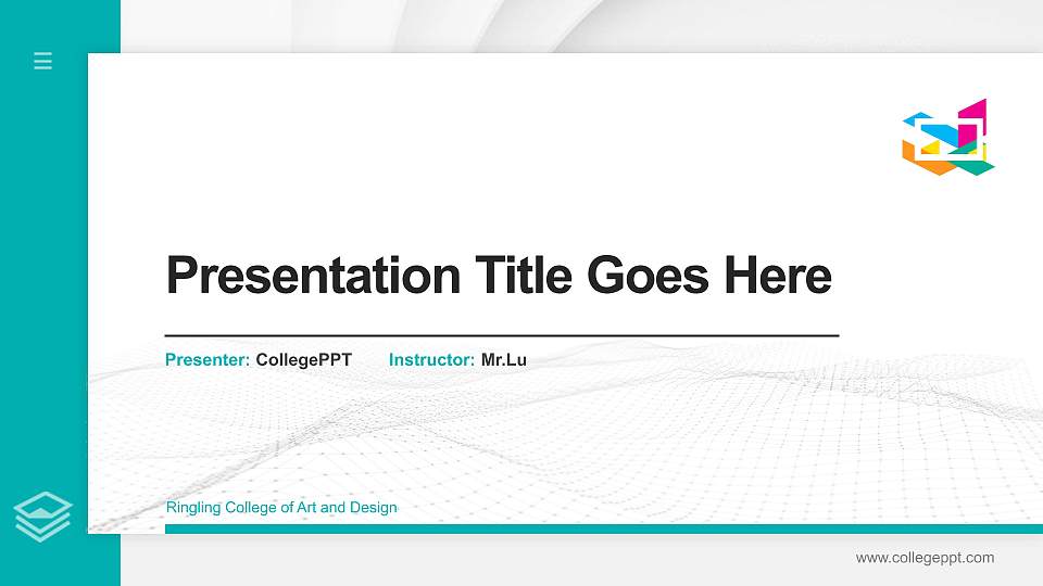 Ringling College of Art and Design Thesis Proposal/Graduation Defense PPT Template16:9 ratio PPT effect preview image