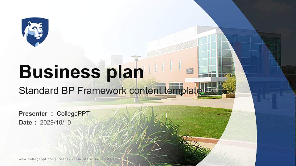 Pennsylvania State University-Penn State Beaver Competition/Entrepreneurship Contest PPT Template16:9 ratio PPT effect preview image