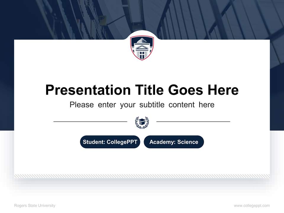 Rogers State University National Scholarship Defense PPT Template4:3 ratio PPT effect preview image4