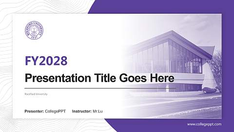 Rockford University Academic Presentation/Research Findings Report PPT Template