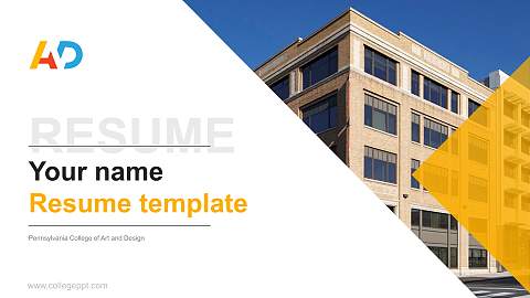 Pennsylvania College of Art and Design Resume PPT Template