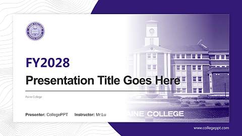 Paine College Academic Presentation/Research Findings Report PPT Template
