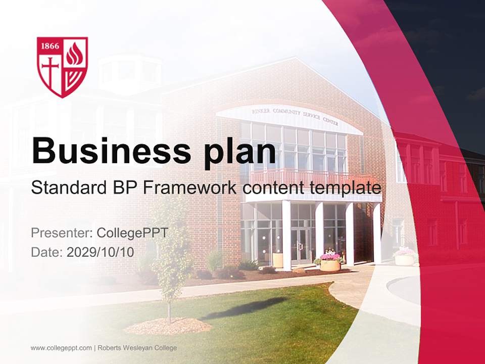 Roberts Wesleyan College Competition/Entrepreneurship Contest PPT Template4:3 ratio PPT effect preview image9