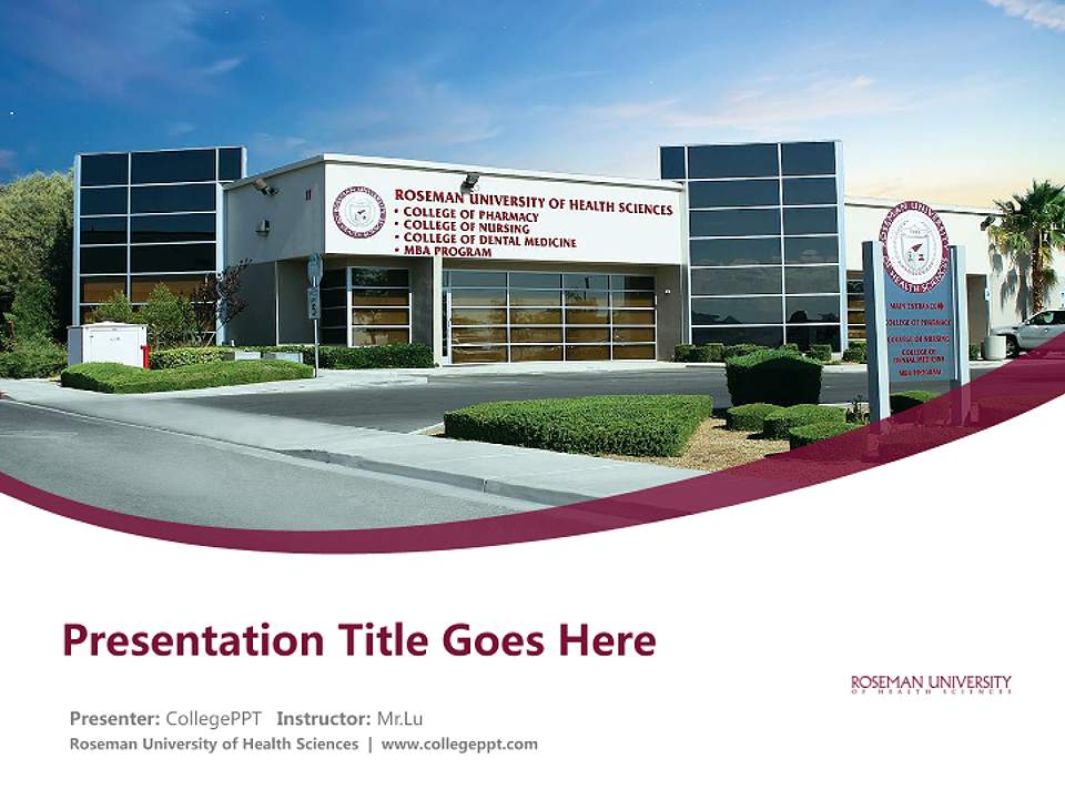 Roseman University of Health Sciences Course/Courseware Creation PPT Template4:3 ratio PPT effect preview image5