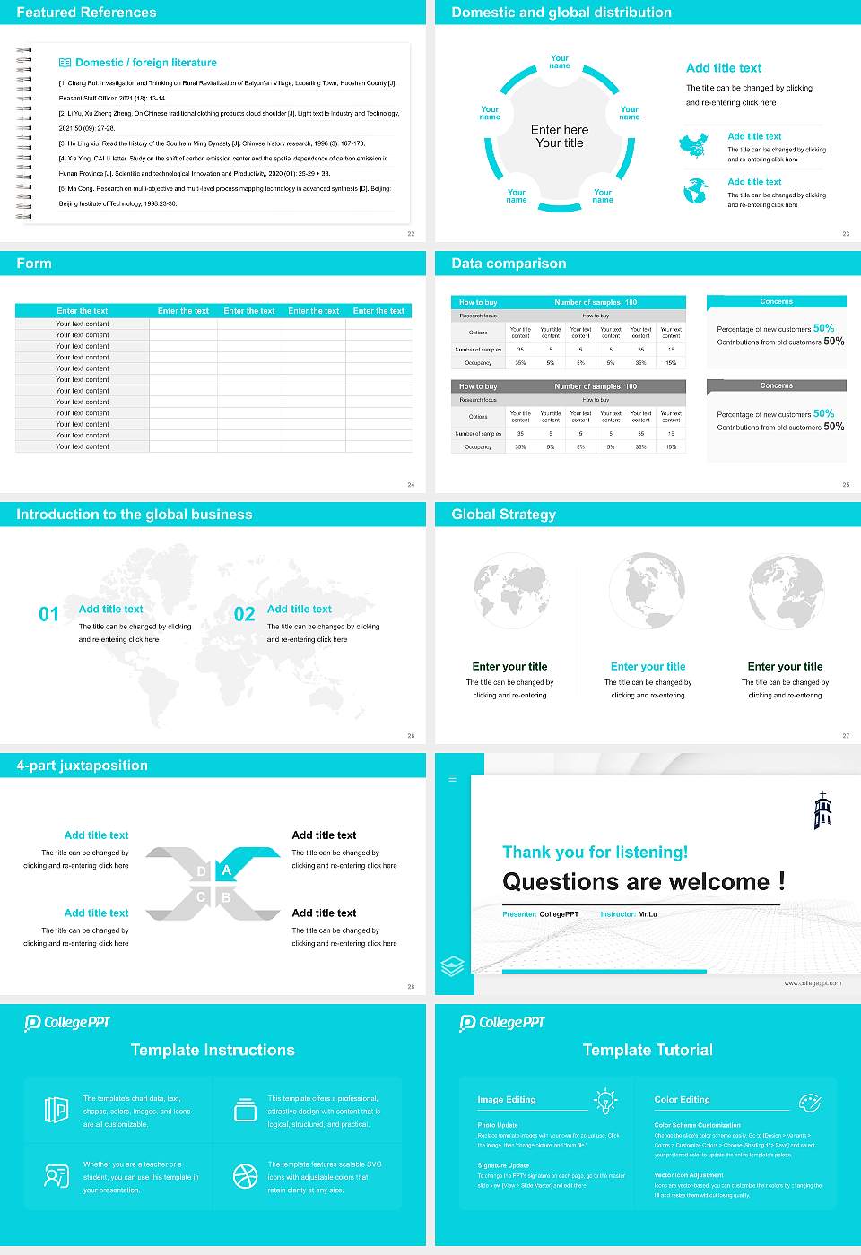 Palm Beach Atlantic University Thesis Proposal/Graduation Defense PPT Template16:9 ratio PPT effect preview image4