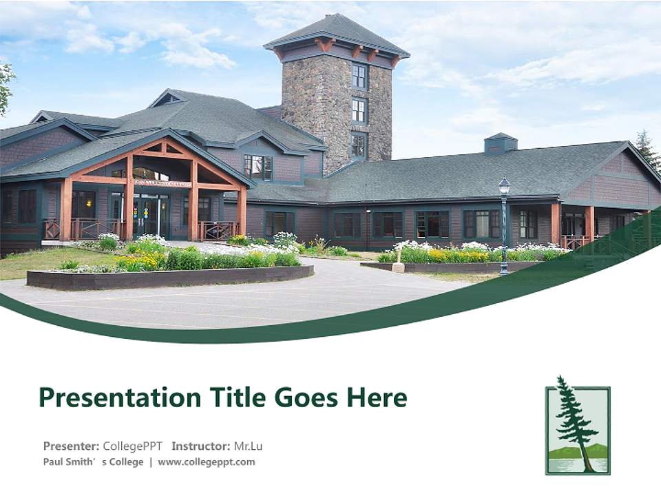 Paul Smith’s College Course/Courseware Creation PPT Template4:3 ratio PPT effect preview image5