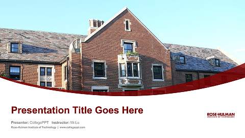 Rose-Hulman Institute of Technology Course/Courseware Creation PPT Template