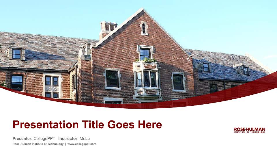 Rose-Hulman Institute of Technology Course/Courseware Creation PPT Template16:9 ratio PPT effect preview image
