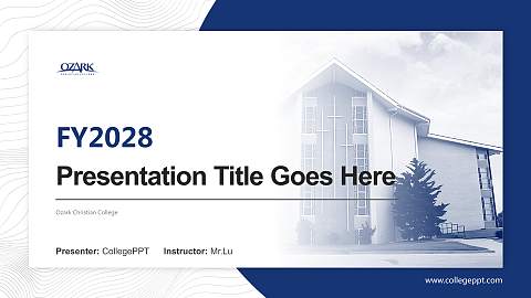 Ozark Christian College Academic Presentation/Research Findings Report PPT Template