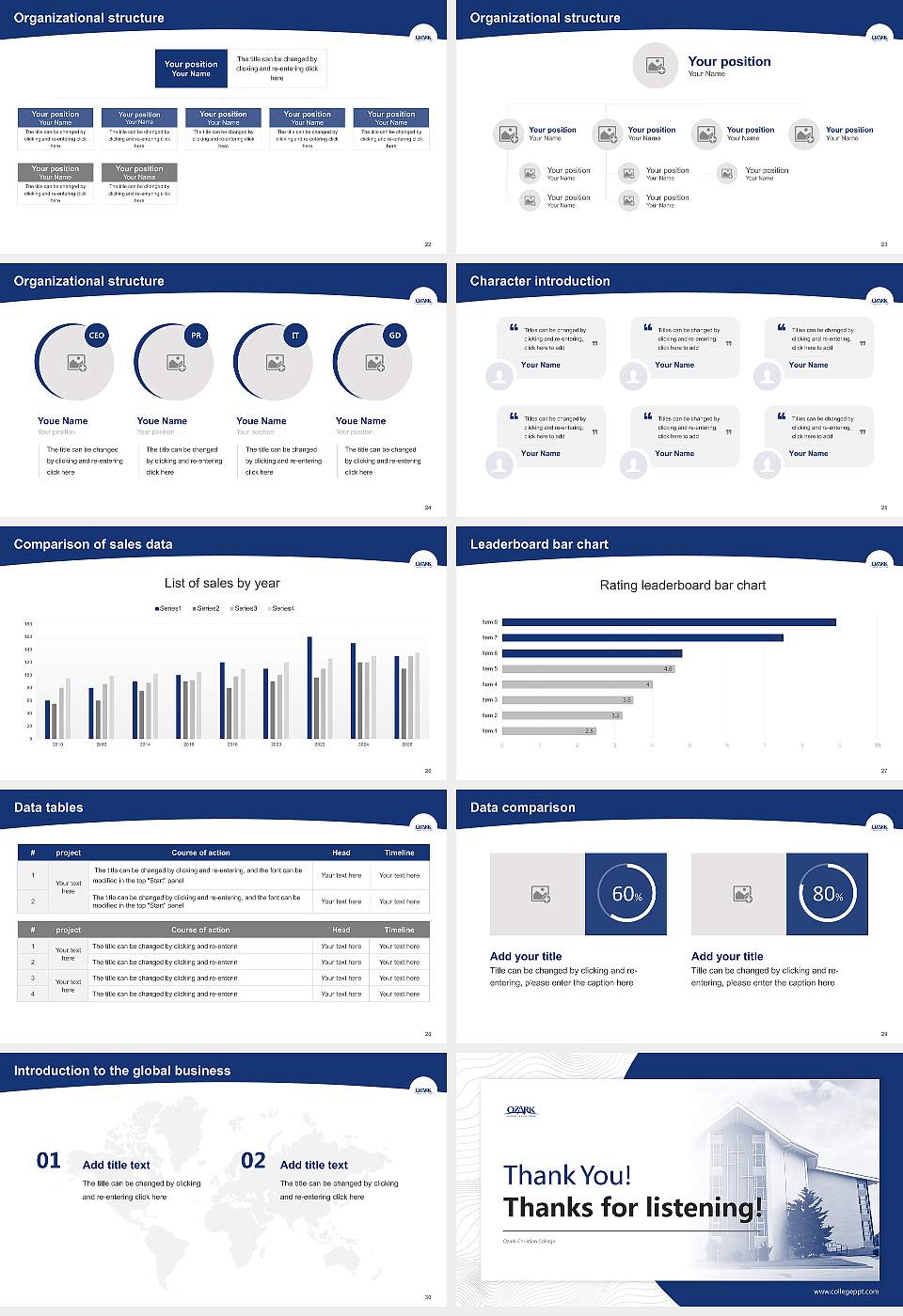 Ozark Christian College Academic Presentation/Research Findings Report PPT Template16:9 ratio PPT effect preview image4
