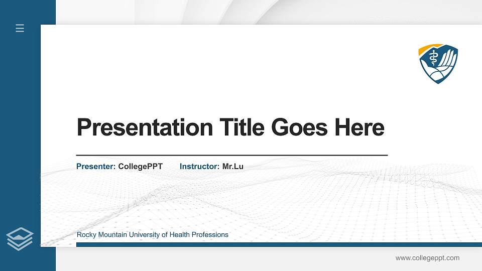 Rocky Mountain University of Health Professions Thesis Proposal/Graduation Defense PPT Template16:9 ratio PPT effect preview image