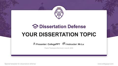 Payne Theological Seminary Graduation Thesis Defense PPT Template