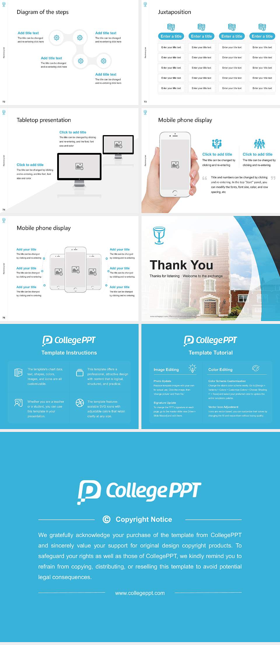Richmont Graduate University Competition/Entrepreneurship Contest PPT Template4:3 ratio PPT effect preview image9
