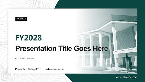 Pacifica Graduate Institute Academic Presentation/Research Findings Report PPT Template