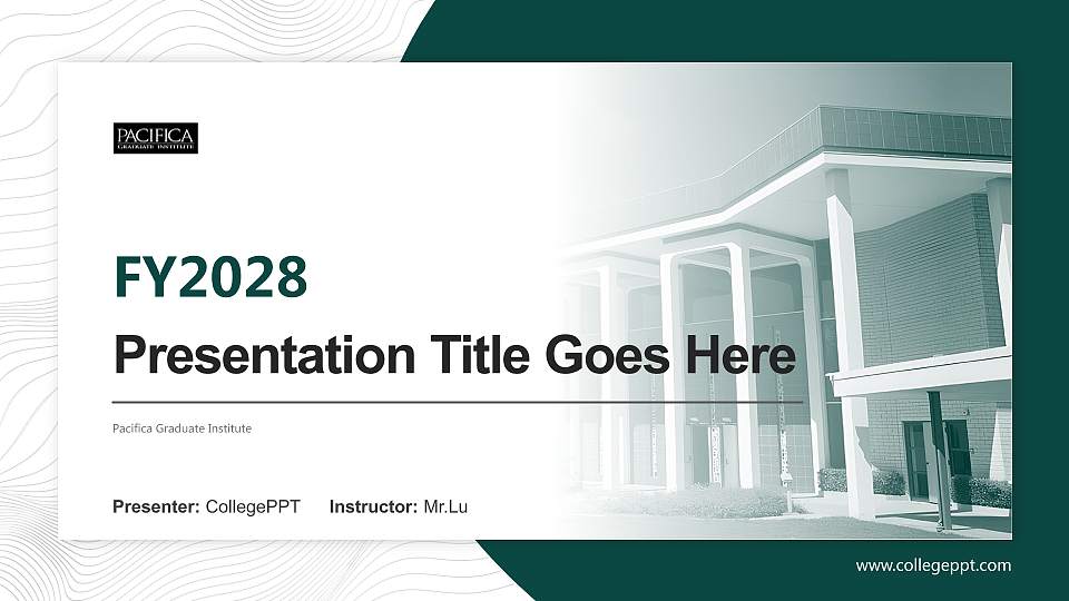 Pacifica Graduate Institute Academic Presentation/Research Findings Report PPT Template16:9 ratio PPT effect preview image