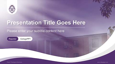 Payne Theological Seminary Lecture Sharing and Networking Event PPT Template