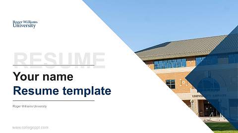 Roger Williams University Resume PPT Template