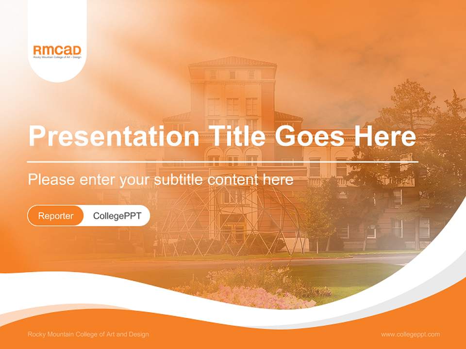 Rocky Mountain College of Art and Design Lecture Sharing and Networking Event PPT Template4:3 ratio PPT effect preview image4